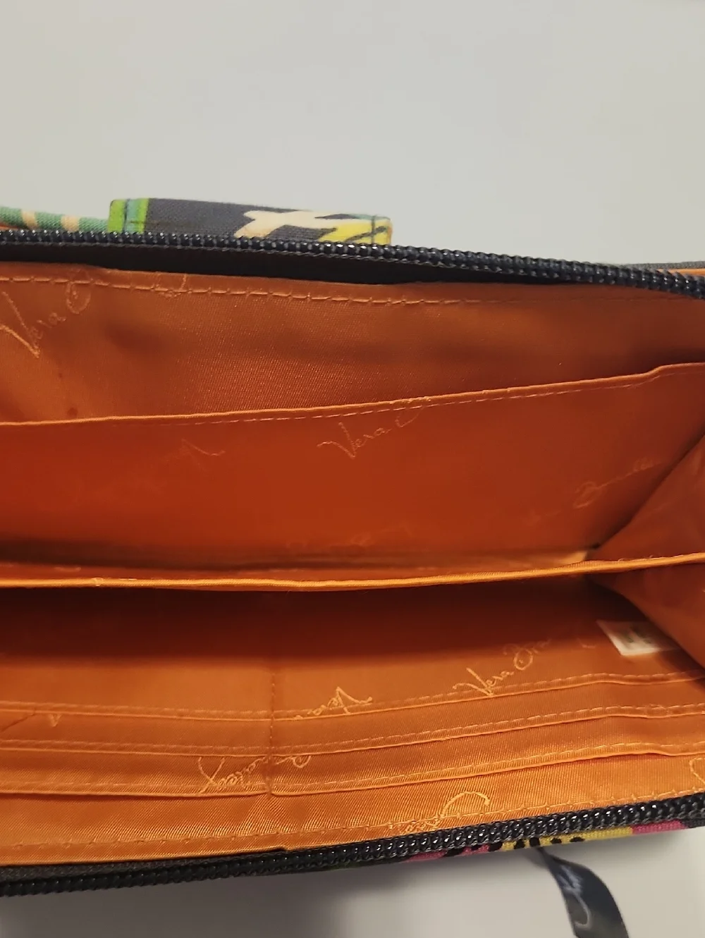 Vera Bradley Gray Wallet with Vibrant Floral Design - Picture 5 of 6
